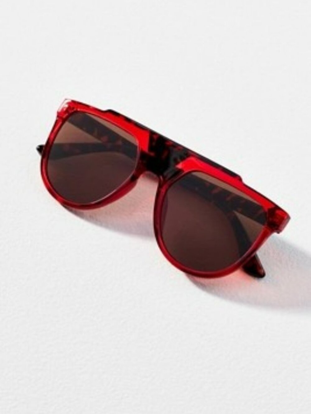 I-SEA Flat Top Red Aviator Sunglasses